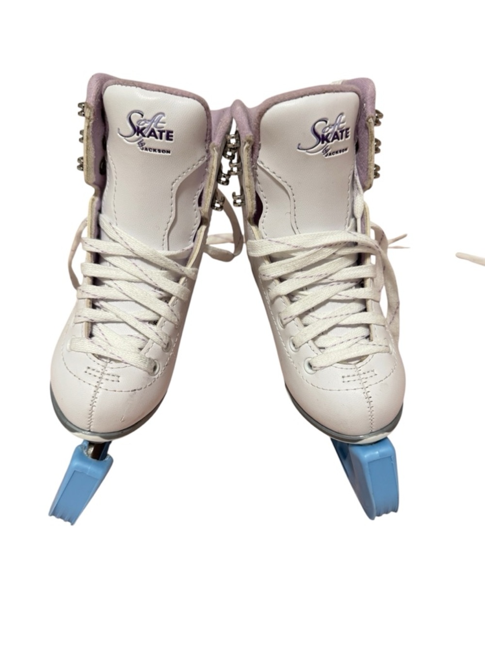 Jackson SoftSkate Figure Skates Youth Sz 12 White Pink Ice Skates Girls Toddler